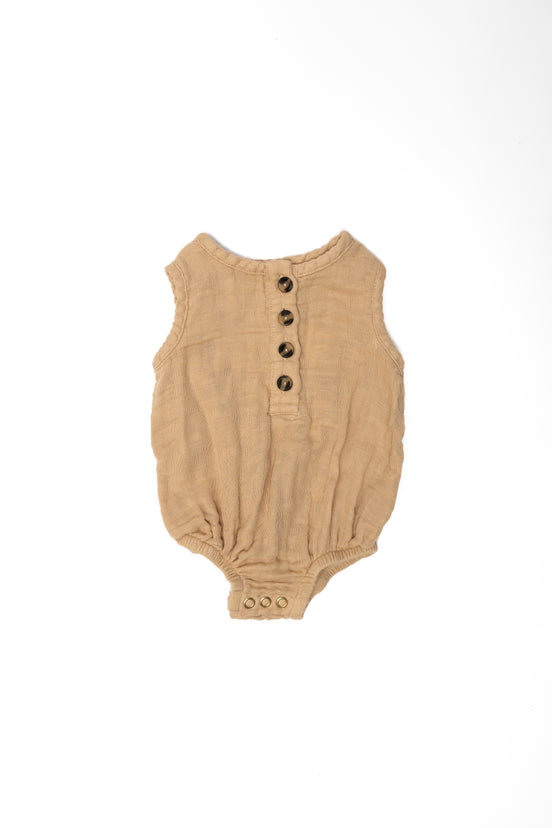 Cloud Muslin™ Bubble Romper - Tan