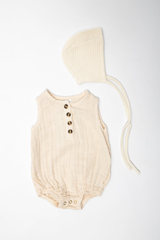 Cloud Muslin™ Bubble Romper - Cream
