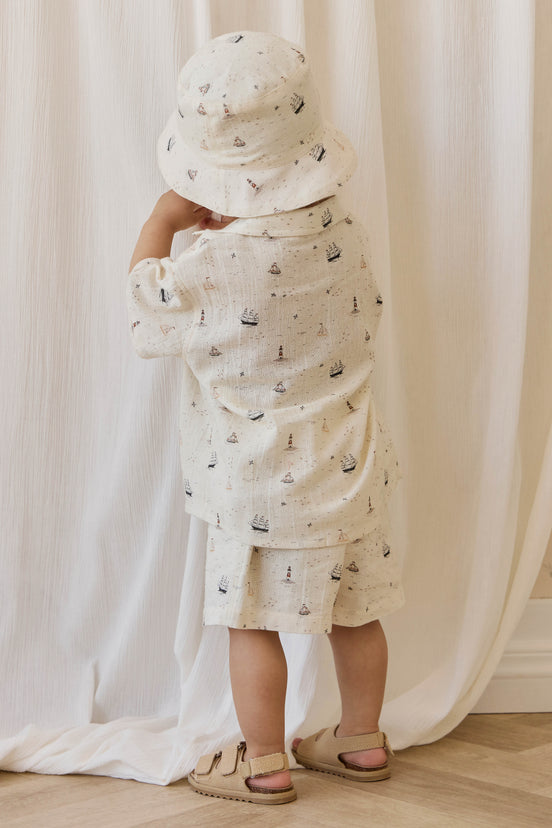 Organic Cotton Louis Short + Silas Shirt - Saling Day