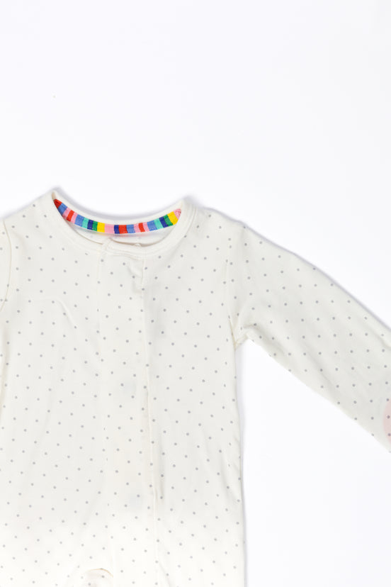 Magnetic Footie - Pin Dot Cream