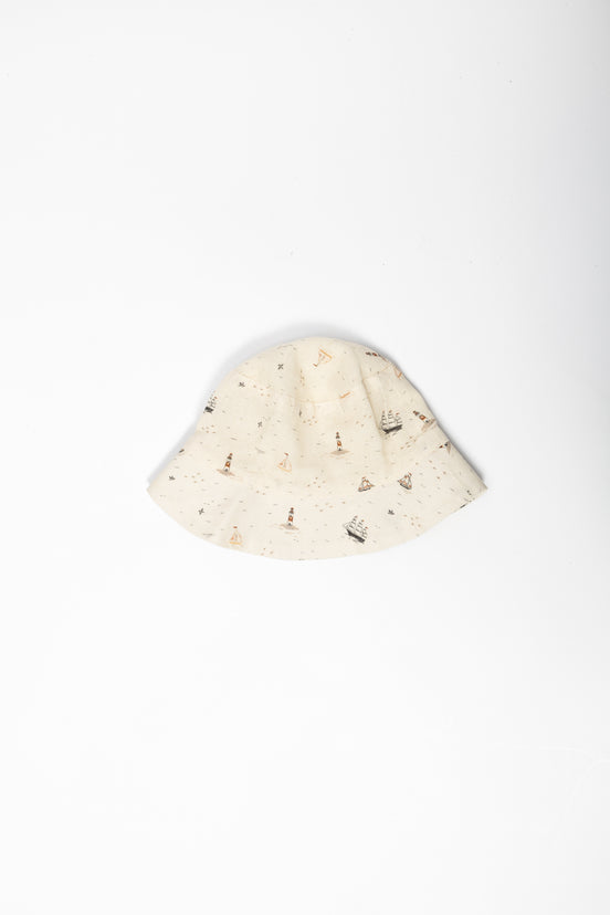 Organic Cotton Woven Bucket Hat - Sailing Day