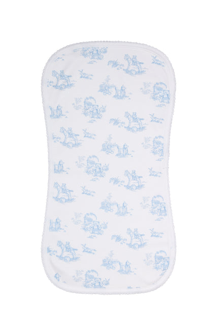 Blue Toile Burp Cloth