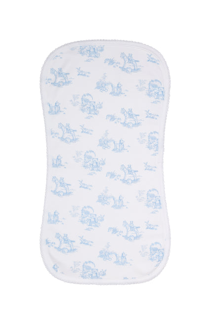 Blue Toile Burp Cloth